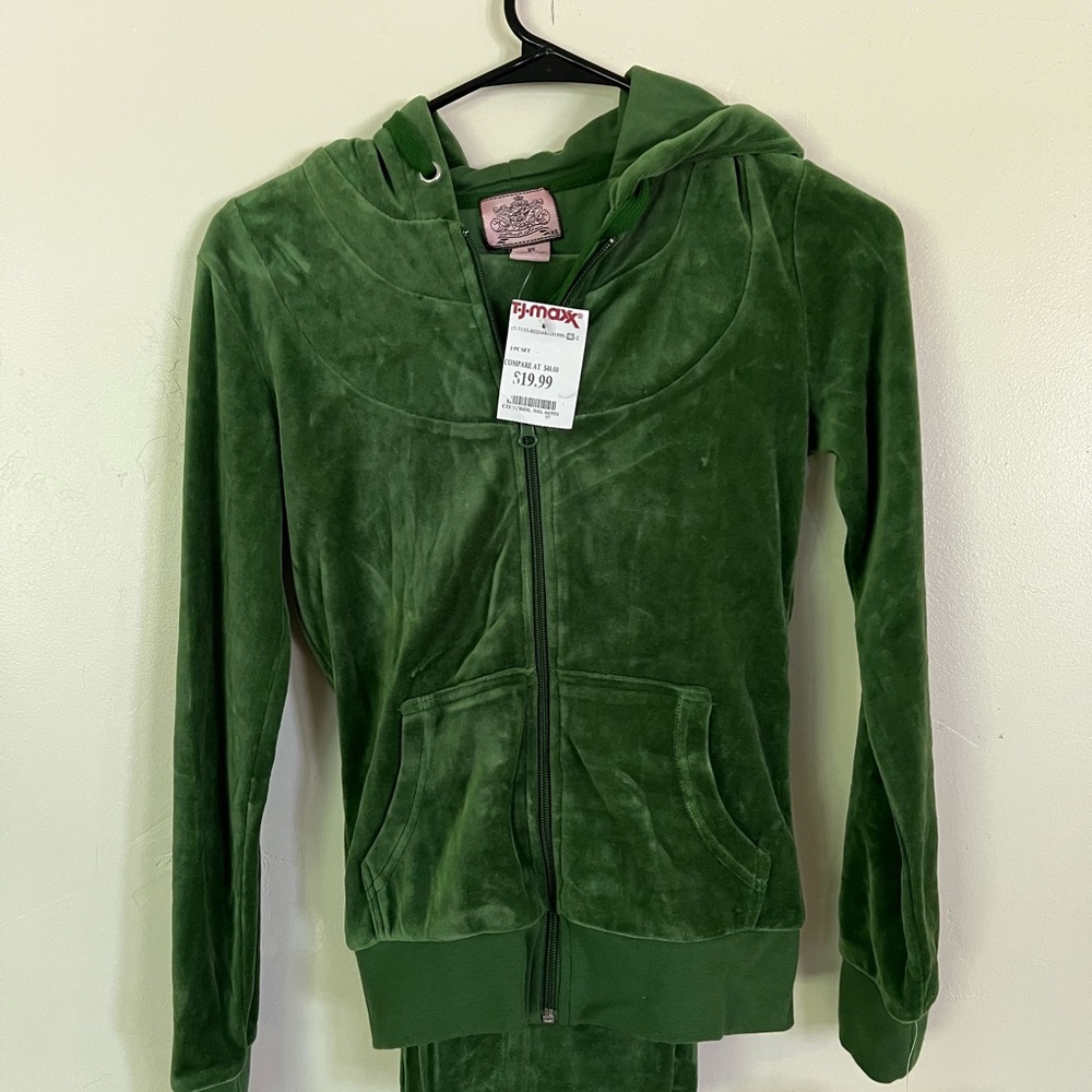 Emerald Green Sarah Johnson 2 piece Sweatsuit. XS